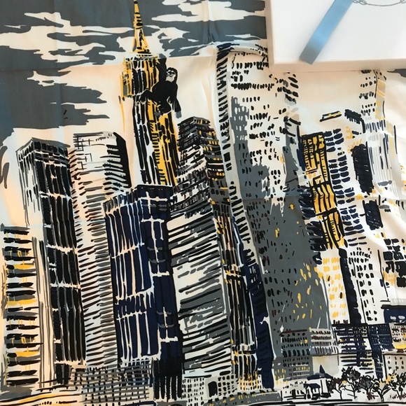 Pittoresque New York printed 90 silk foulard - Picture 2 of 5
